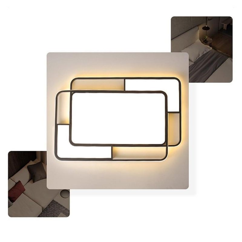TRECH823263 Square LED Geometric Overlay Flush Mount Ceiling Light for Bedroom - Image 14
